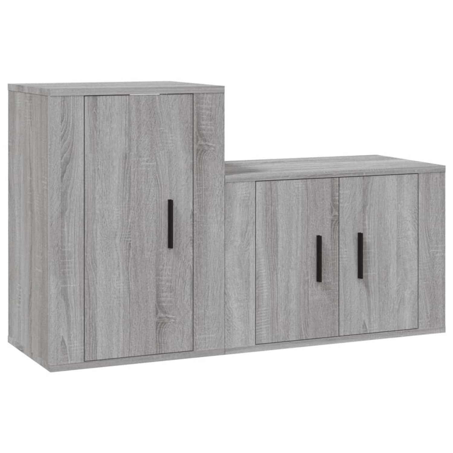 VidaXL 2-tlg. TV-Schrank-Set Grau Sonoma Holzwerkstoff 4 von VIDAXL
