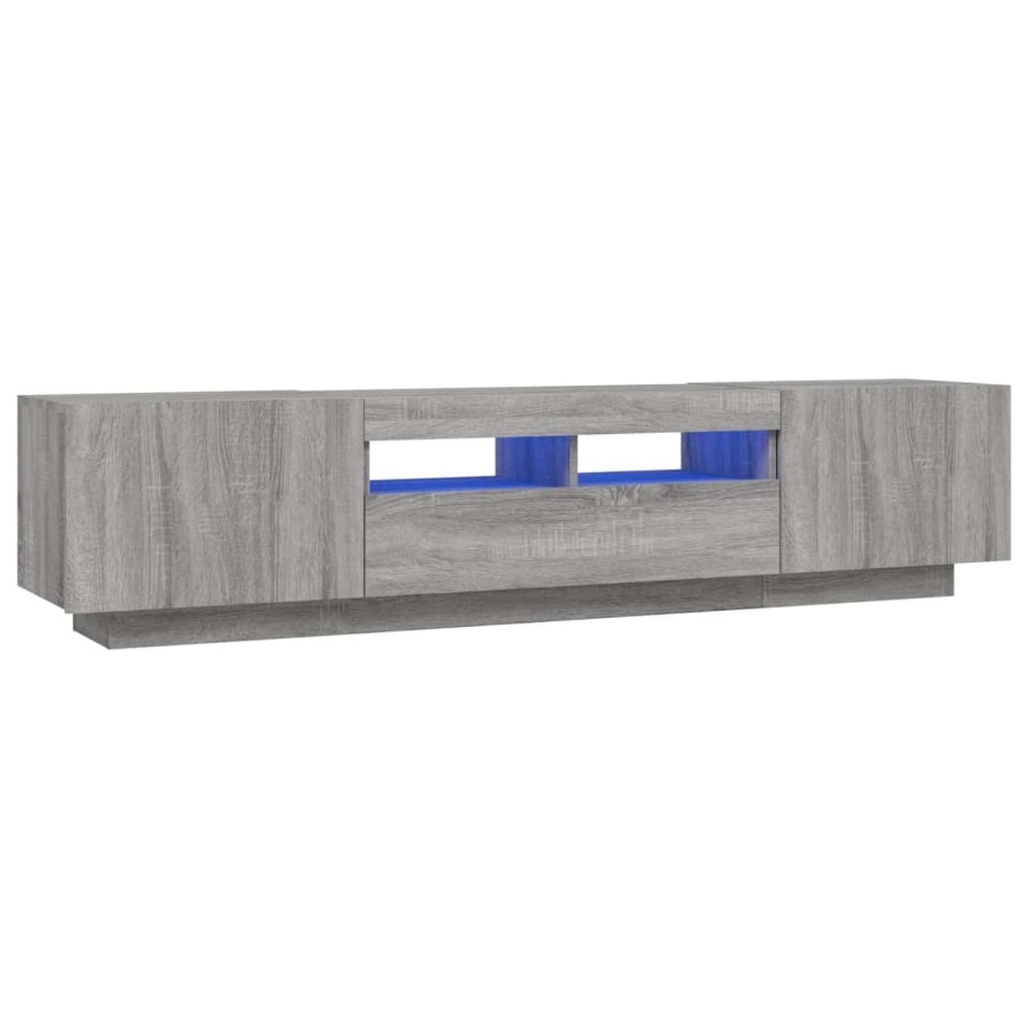 VidaXL 2-tlg. TV-Schrank-Set LED-Leuchten Grau Sonoma Holzwerkstoff 1 von VIDAXL