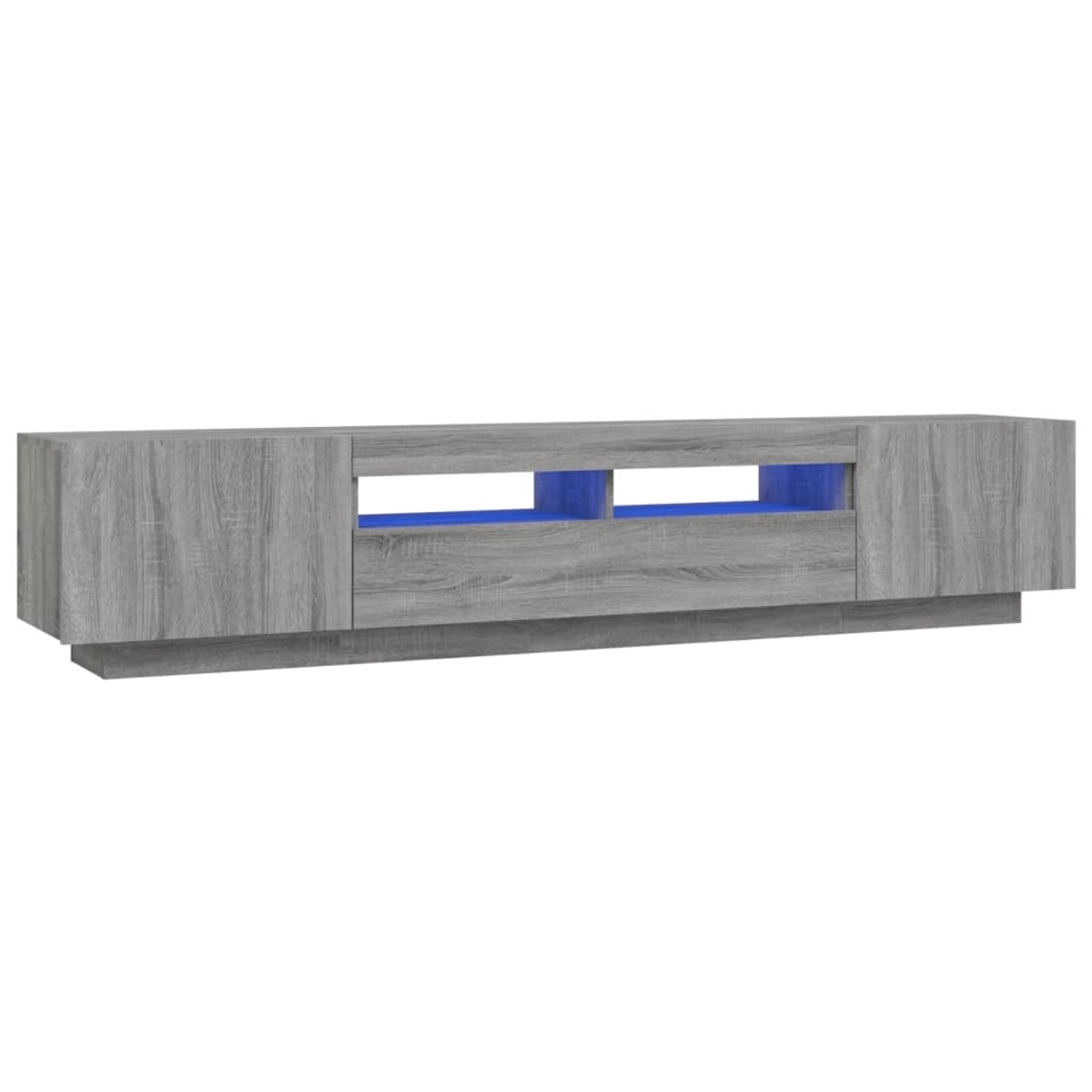 VidaXL 2-tlg. TV-Schrank-Set LED-Leuchten Grau Sonoma Holzwerkstoff 2 von VIDAXL