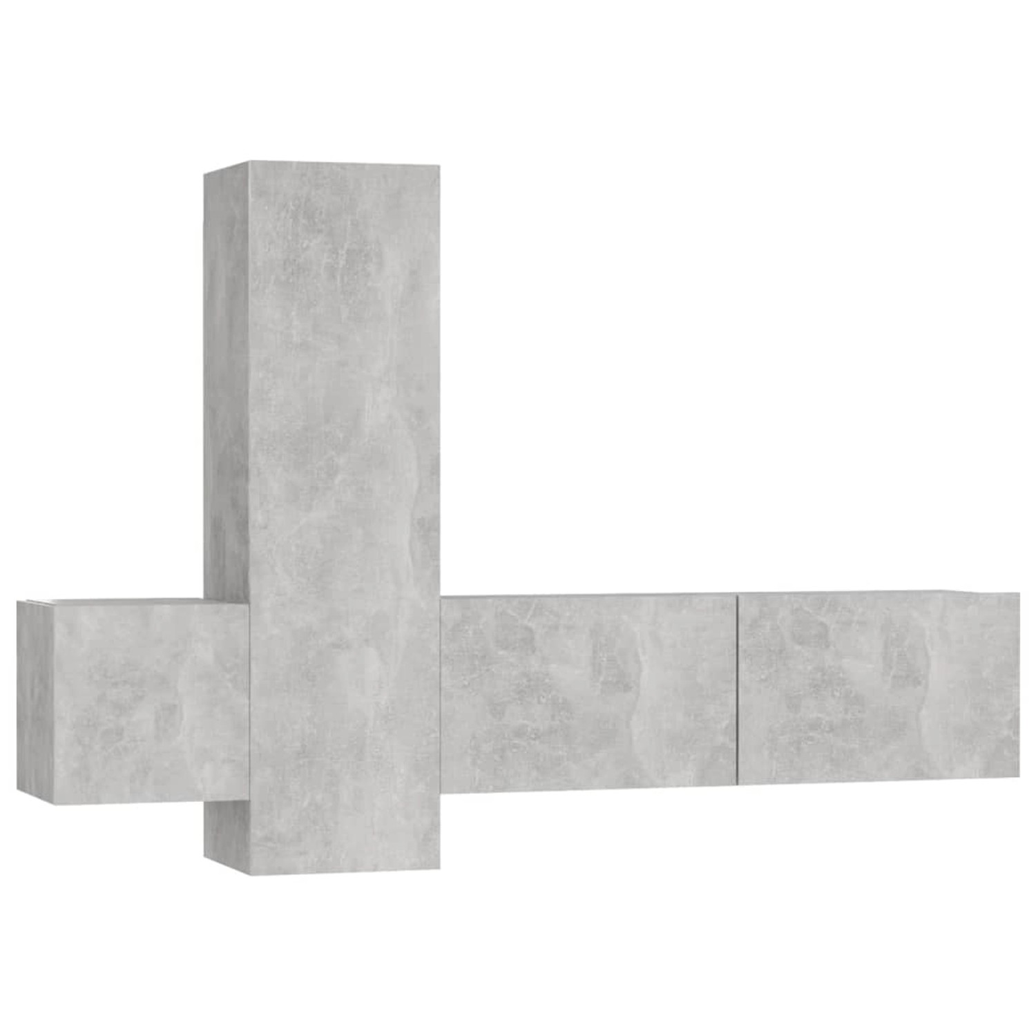 VidaXL 3-tlg. TV-Schrank-Set Betongrau Holzwerkstoff 7 von VIDAXL