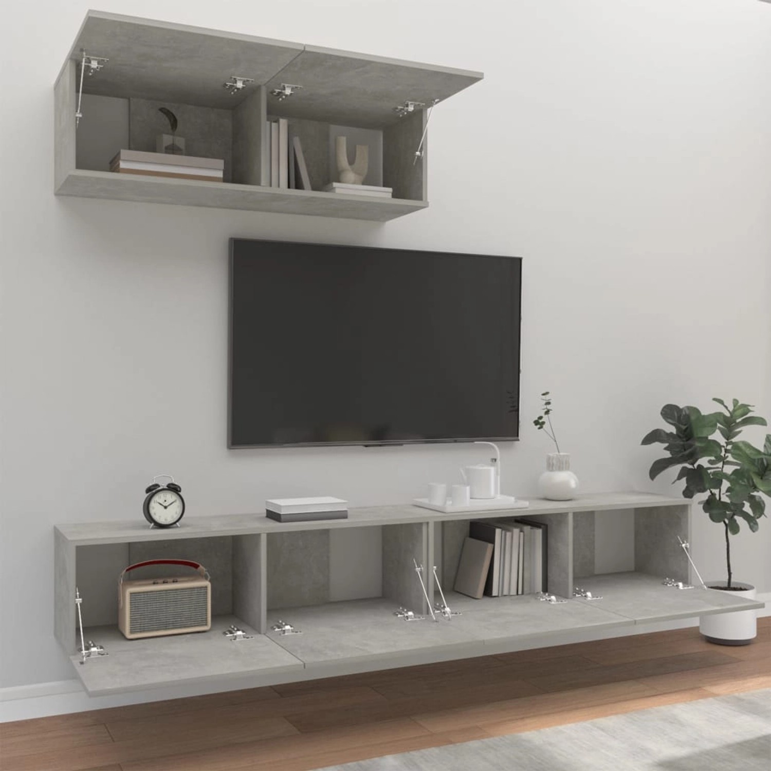 VidaXL 3-tlg. TV-Schrank-Set Betongrau Holzwerkstoff  Modell 18 von VIDAXL