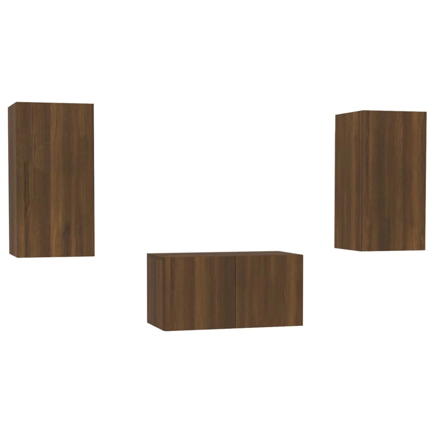 VidaXL 3-tlg. TV-Schrank-Set Braun Eichen-Optik Holzwerkstoff 3 VidaXL 3-tlg. TV-Schrank-Set Braun Eichen-Optik Holzwerkstoff 3 von VIDAXL