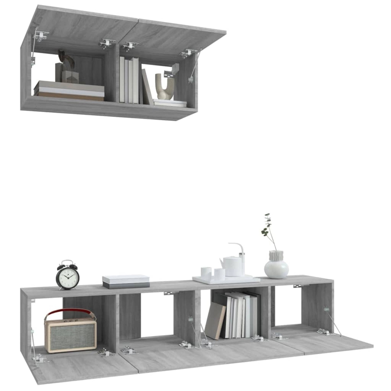 VidaXL 3-tlg. TV-Schrank-Set Grau Sonoma Holzwerkstoff  Modell 4 von VIDAXL