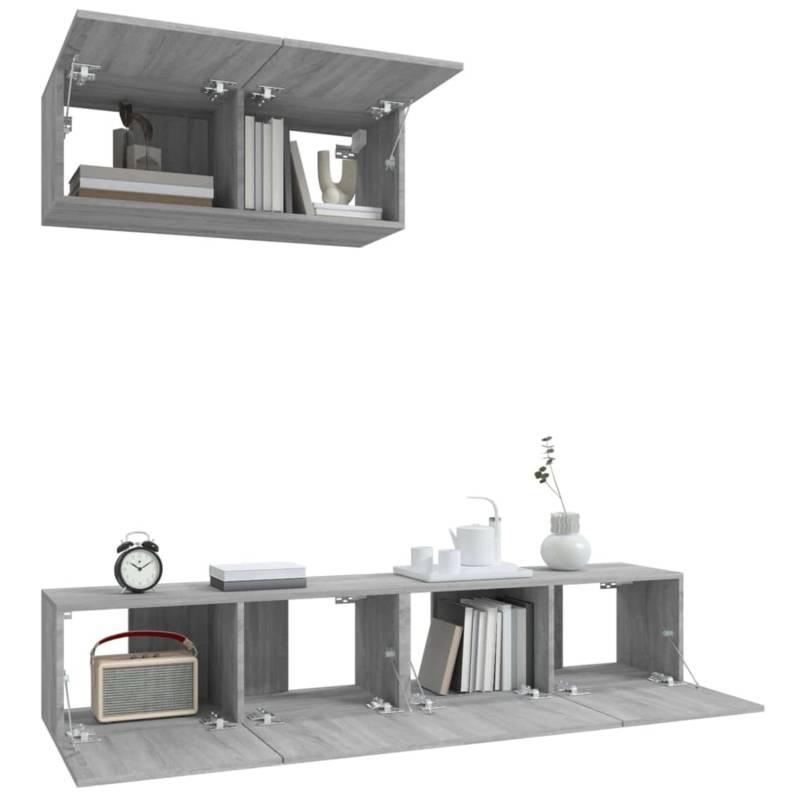 VidaXL 3-tlg. TV-Schrank-Set Grau Sonoma Holzwerkstoff  Modell 4 von VIDAXL