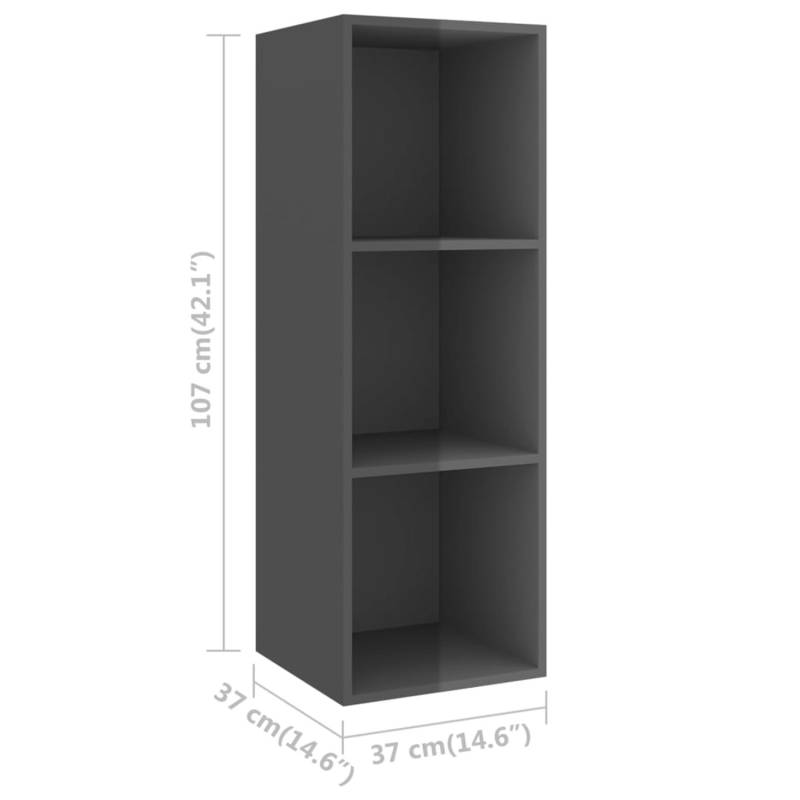 VidaXL 3-tlg. TV-Schrank-Set Hochglanz-Grau Holzwerkstoff  Modell 4 von VIDAXL