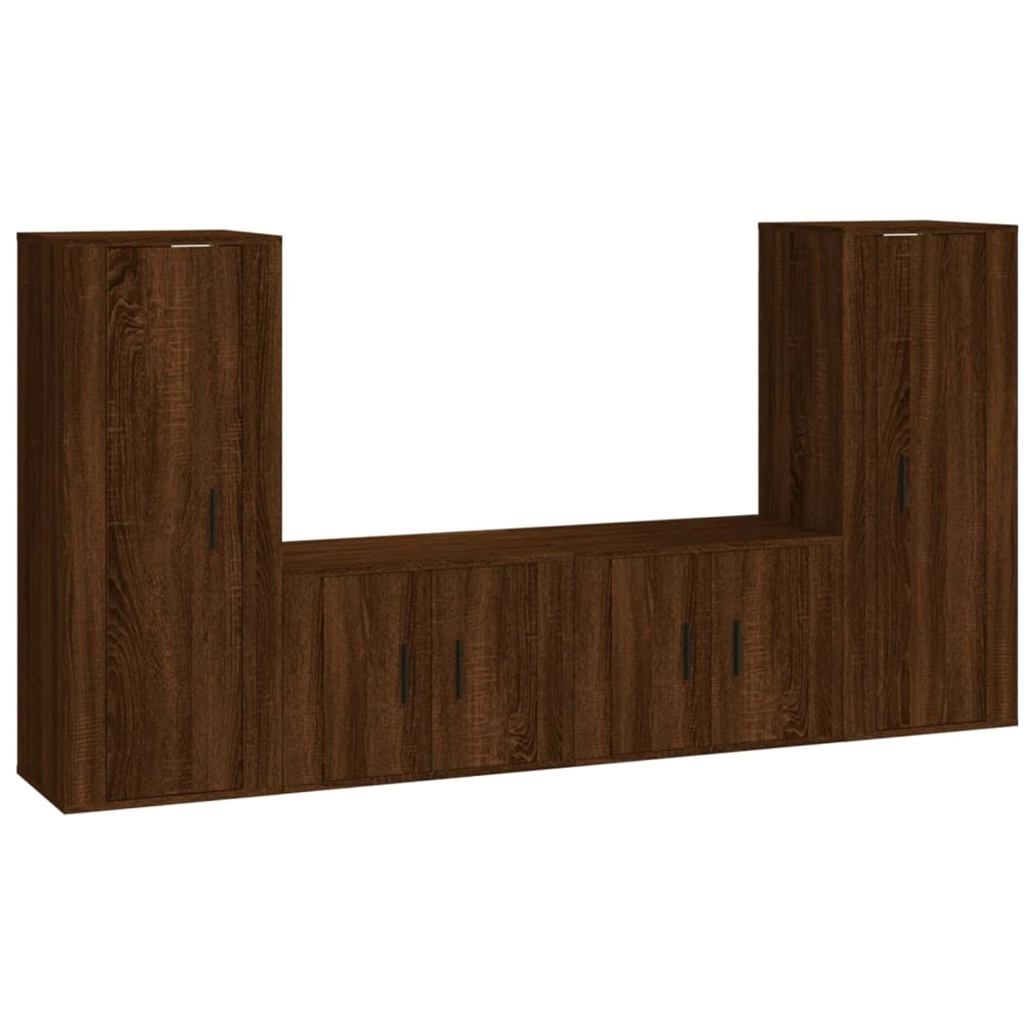 VidaXL 4-tlg. TV-Schrank-Set Braun Eichen-Optik Holzwerkstoff Modell 21 VidaXL 4-tlg. TV-Schrank-Set Braun Eichen-Optik Holzwerkstoff Modell 21 von VIDAXL