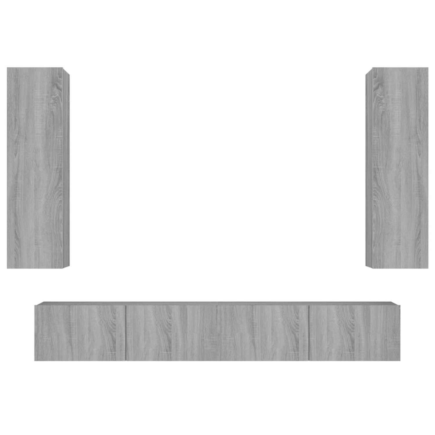 VidaXL 4-tlg. TV-Schrank-Set Grau Sonoma Holzwerkstoff 1 von VIDAXL