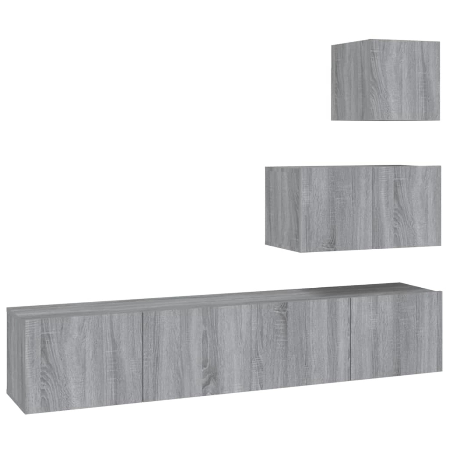 VidaXL 4-tlg. TV-Schrank-Set Grau Sonoma Holzwerkstoff  Modell 12 von VIDAXL