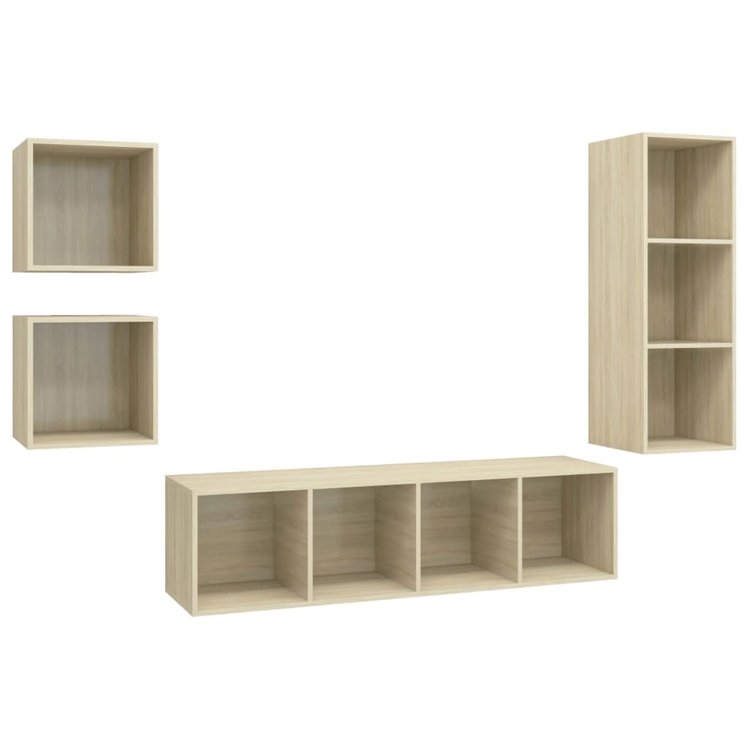 VidaXL 4-tlg. TV-Schrank-Set Sonoma-Eiche Holzwerkstoff 2 VidaXL 4-tlg. TV-Schrank-Set Sonoma-Eiche Holzwerkstoff 2 von VIDAXL