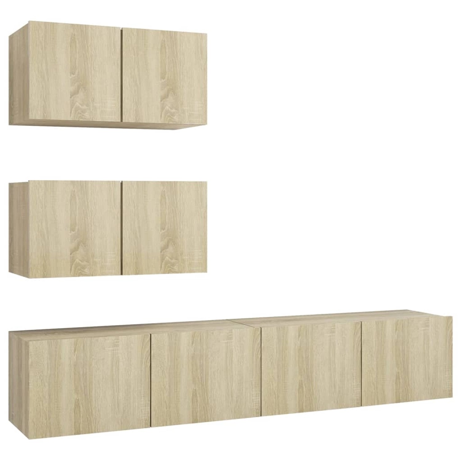 VidaXL 4-tlg. TV-Schrank-Set Sonoma-Eiche Holzwerkstoff 4 VidaXL 4-tlg. TV-Schrank-Set Sonoma-Eiche Holzwerkstoff 4 von VIDAXL