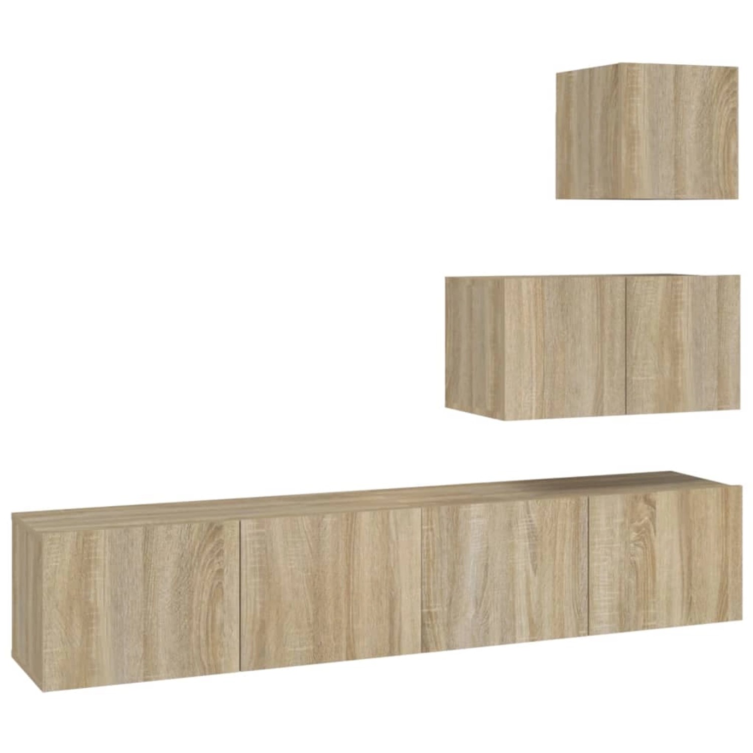 VidaXL 4-tlg. TV-Schrank-Set Sonoma-Eiche Holzwerkstoff Modell 35 VidaXL 4-tlg. TV-Schrank-Set Sonoma-Eiche Holzwerkstoff Modell 35 von VIDAXL