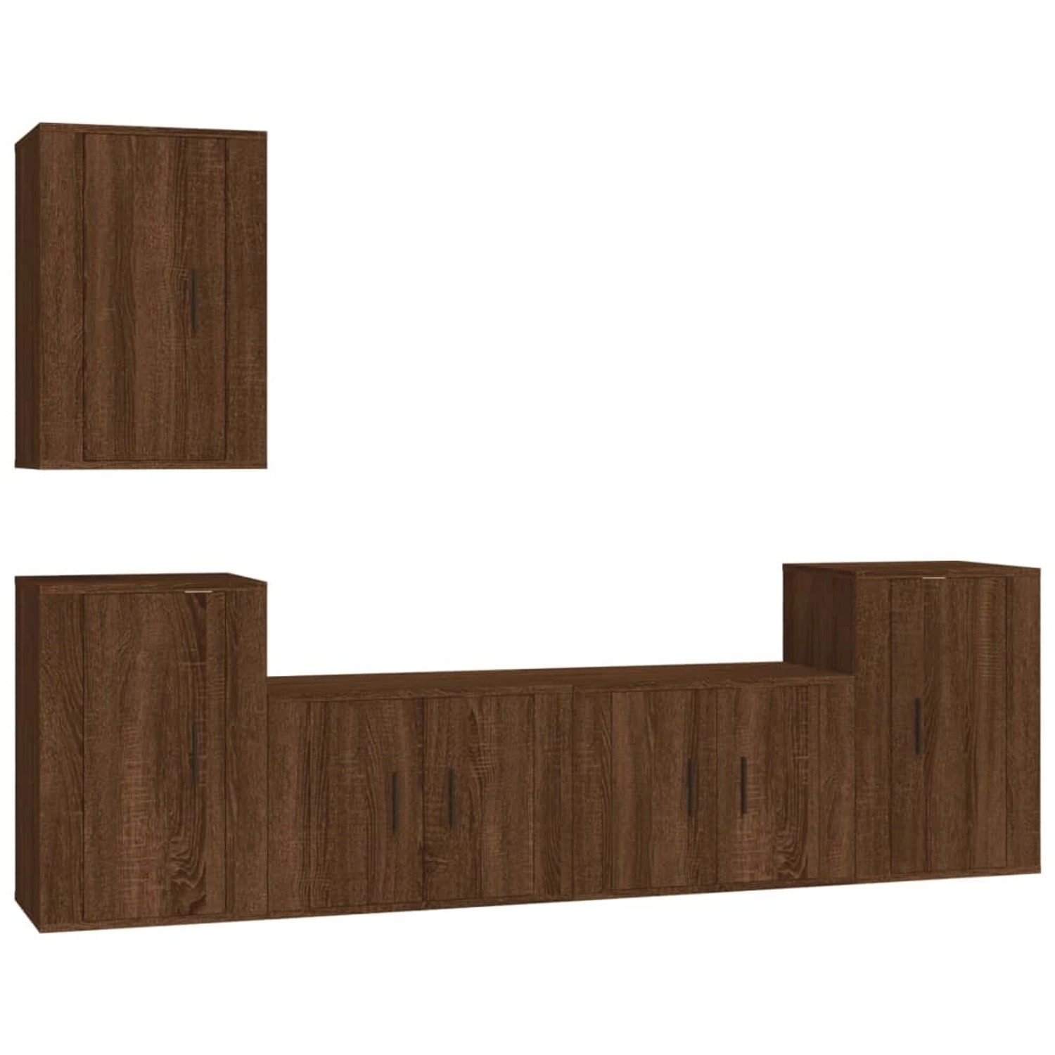 VidaXL 5-tlg. TV-Schrank-Set Braun Eichen-Optik Holzwerkstoff 2 VidaXL 5-tlg. TV-Schrank-Set Braun Eichen-Optik Holzwerkstoff 2 von VIDAXL