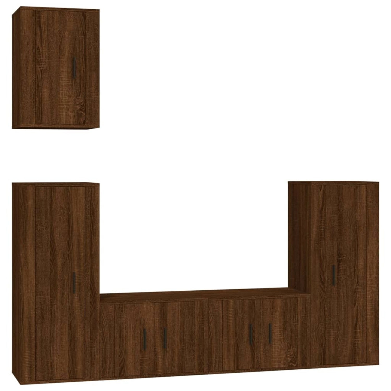 VidaXL 5-tlg. TV-Schrank-Set Braun Eichen-Optik Holzwerkstoff Modell 15 VidaXL 5-tlg. TV-Schrank-Set Braun Eichen-Optik Holzwerkstoff Modell 15 von VIDAXL