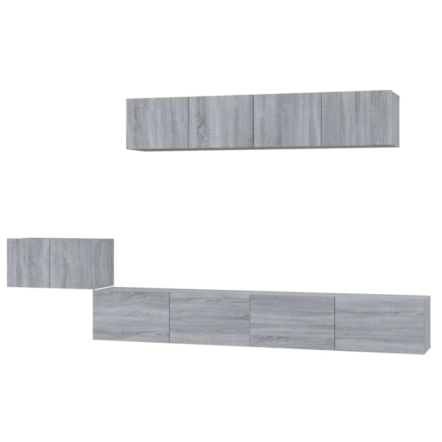 VidaXL 5-tlg. TV-Schrank-Set Grau Sonoma Holzwerkstoff  Modell 3 von VIDAXL