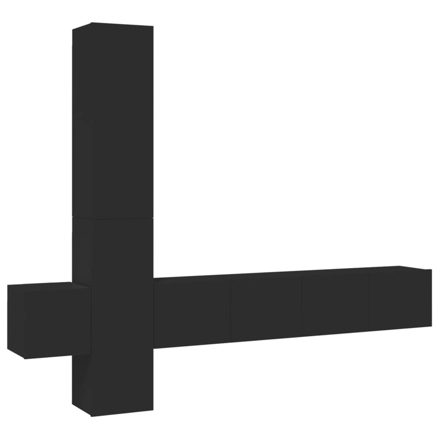 VidaXL 5-tlg. TV-Schrank-Set Schwarz Holzwerkstoff 1 VidaXL 5-tlg. TV-Schrank-Set Schwarz Holzwerkstoff 1 von VIDAXL