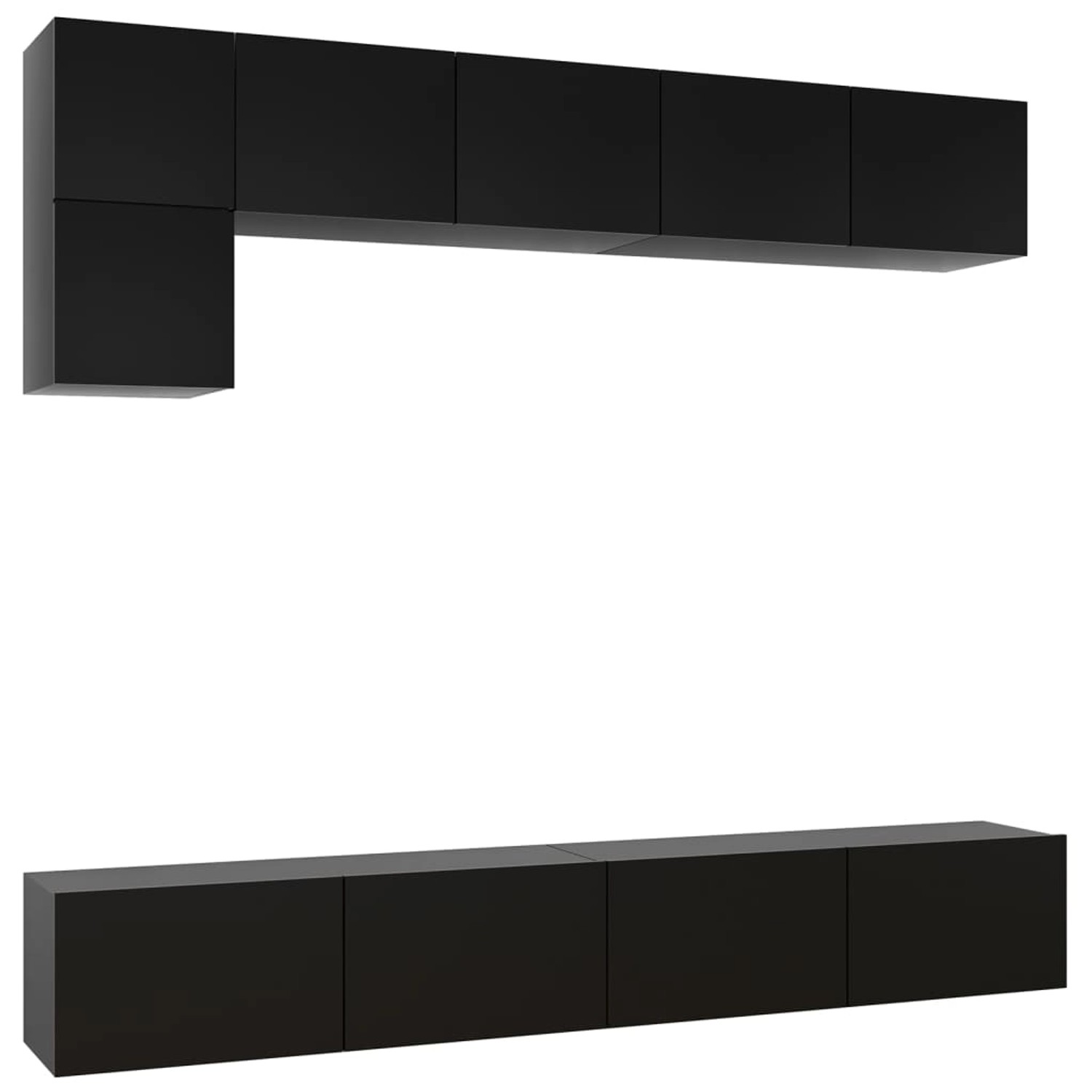 VidaXL 5-tlg. TV-Schrank-Set Schwarz Holzwerkstoff 5 VidaXL 5-tlg. TV-Schrank-Set Schwarz Holzwerkstoff 5 von VIDAXL