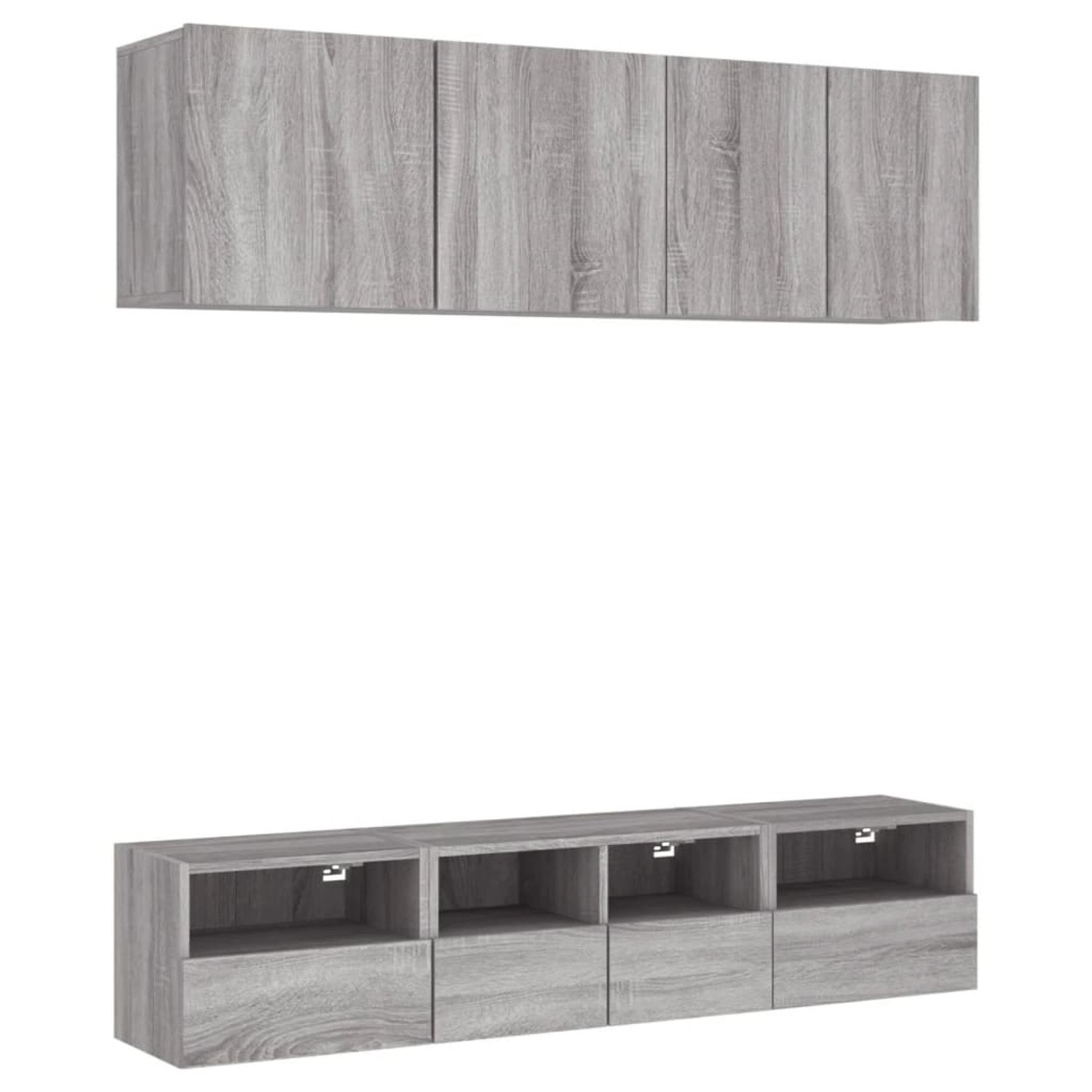 VidaXL 5-tlg. Wohnwand Grau Sonoma Holzwerkstoff  Modell 6 von VIDAXL