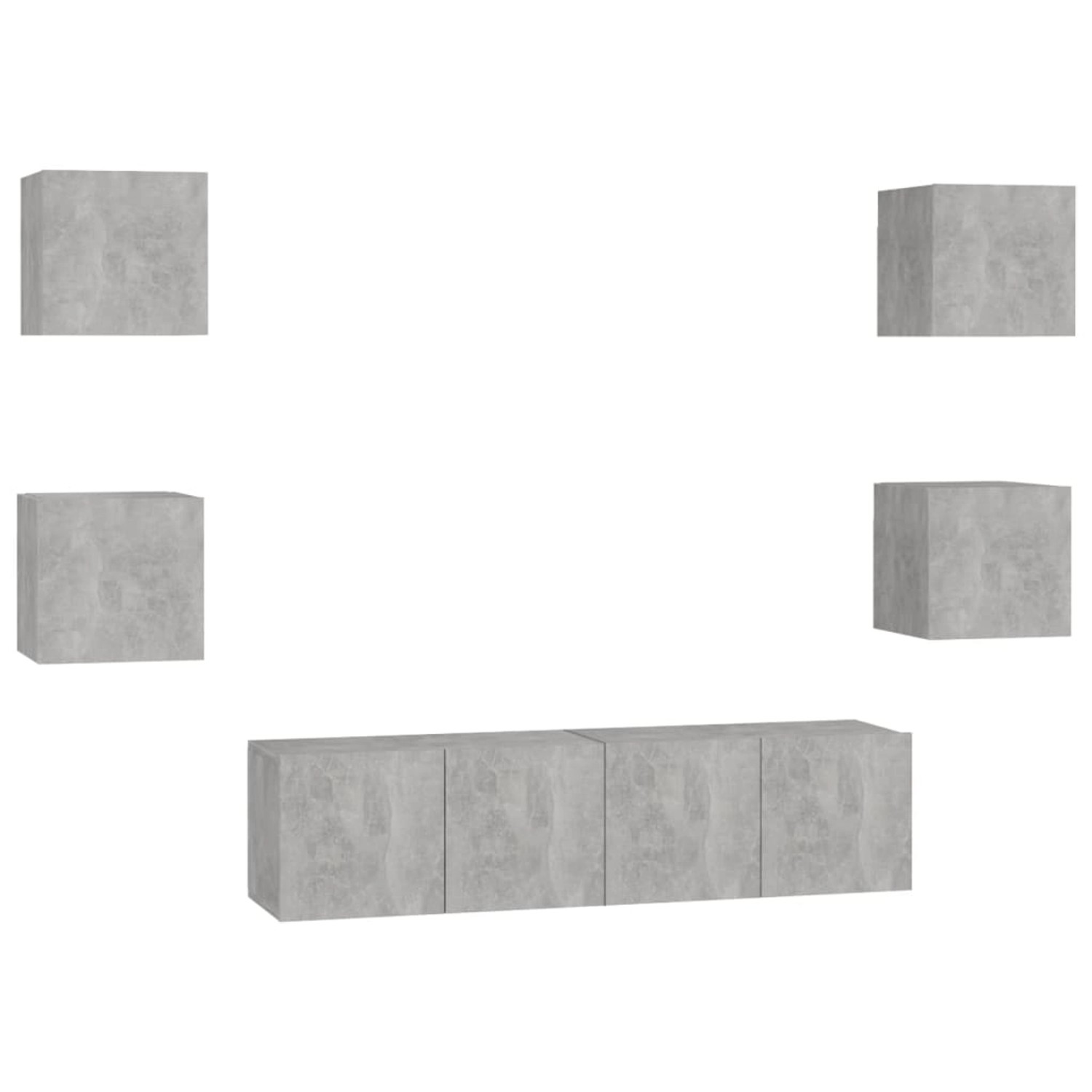 VidaXL 6-tlg. TV-Schrank-Set Betongrau Holzwerkstoff 5 VidaXL 6-tlg. TV-Schrank-Set Betongrau Holzwerkstoff 5 von VIDAXL