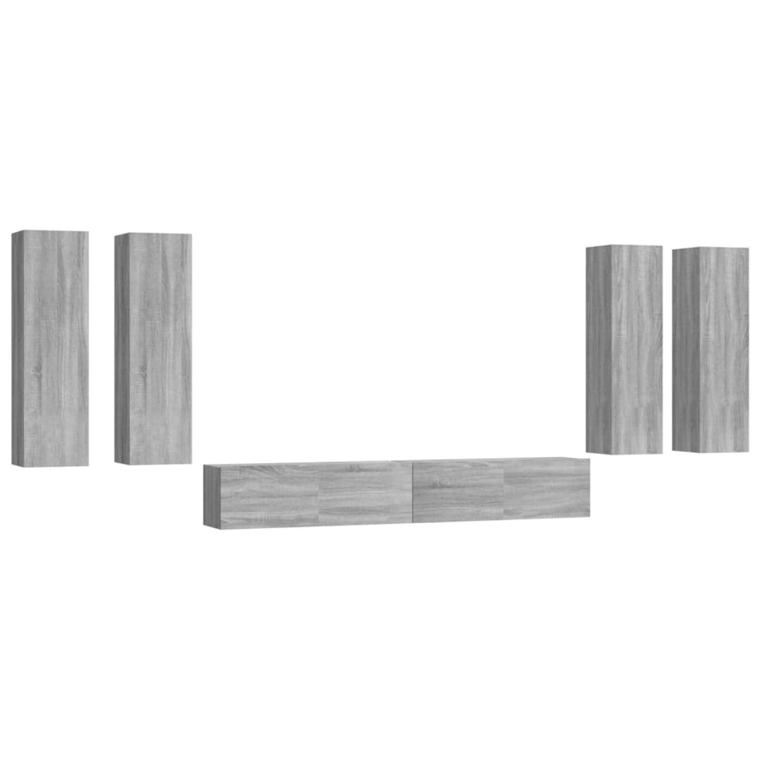 VidaXL 6-tlg. TV-Schrank-Set Grau Sonoma Holzwerkstoff  Modell 22 von VIDAXL