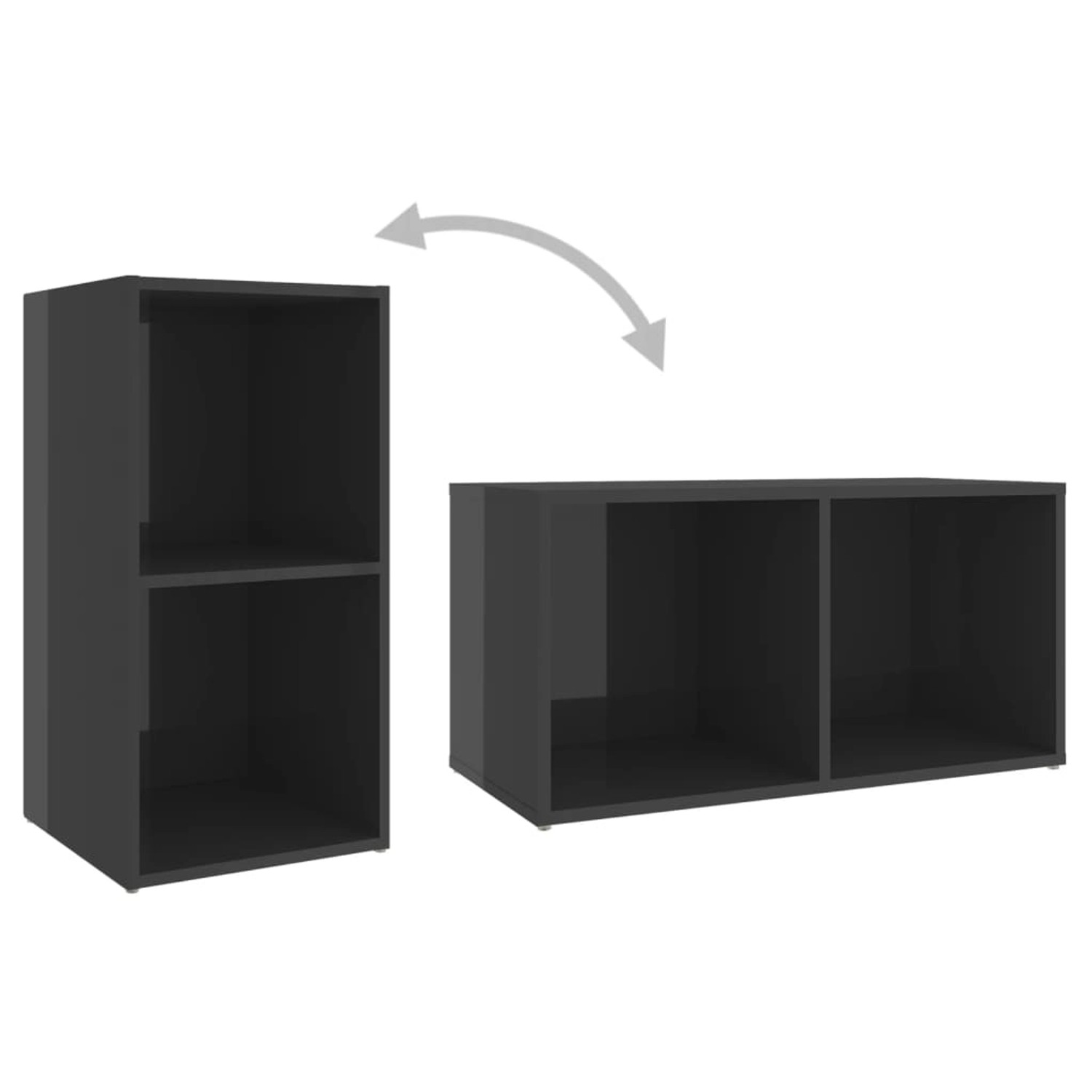 VidaXL 6-tlg. TV-Schrank-Set Hochglanz-Grau Holzwerkstoff  Modell 1 von VIDAXL