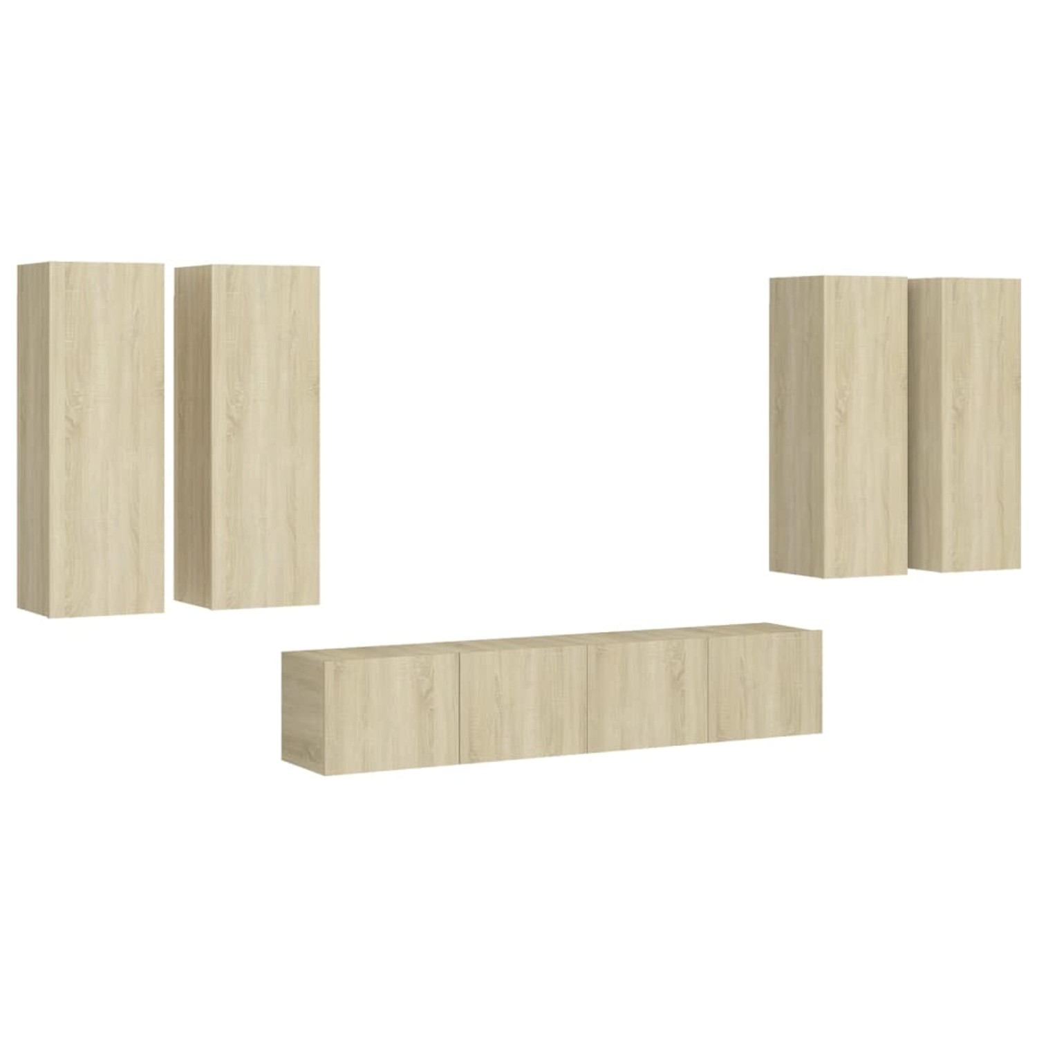 VidaXL 6-tlg. TV-Schrank-Set Sonoma-Eiche Holzwerkstoff 9 von VIDAXL