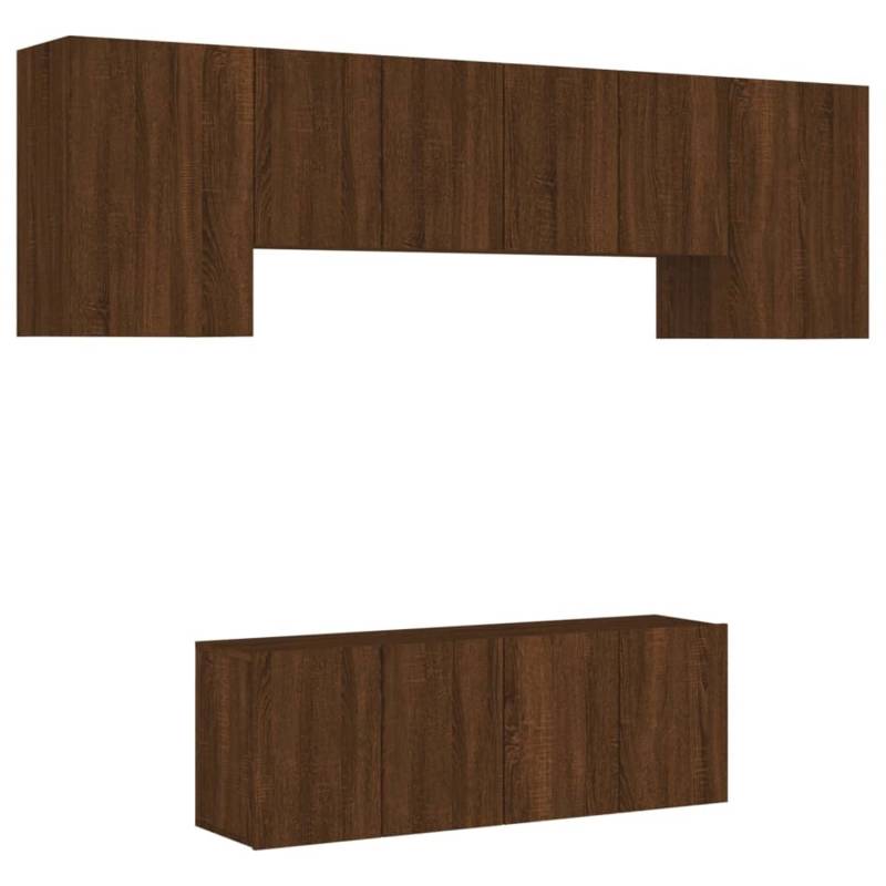 VidaXL 6-tlg. Wohnwand Braun Eichen-Optik Holzwerkstoff  Modell 1 von VIDAXL