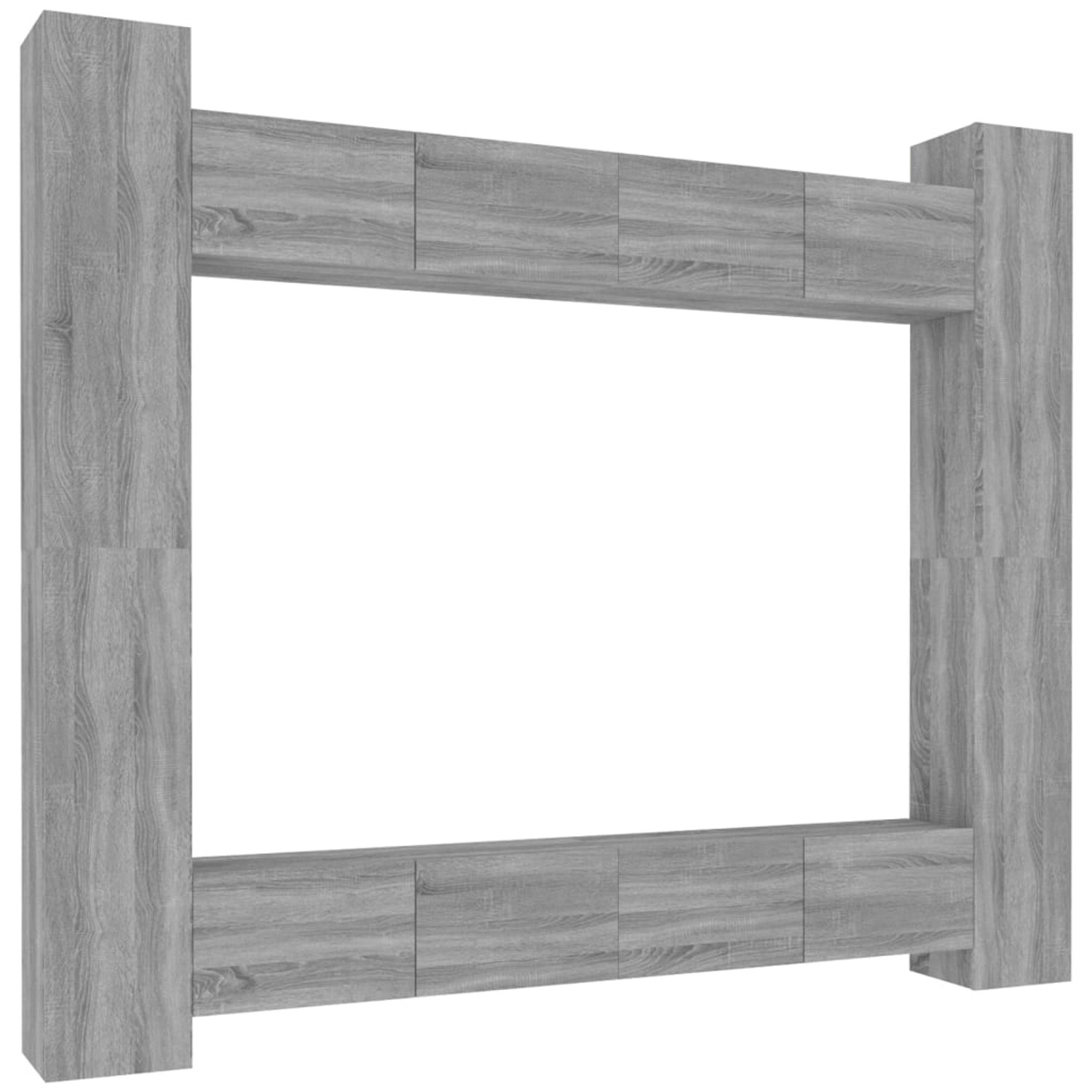 VidaXL 8-tlg. TV-Schrank-Set Grau Sonoma Holzwerkstoff 1 von VIDAXL
