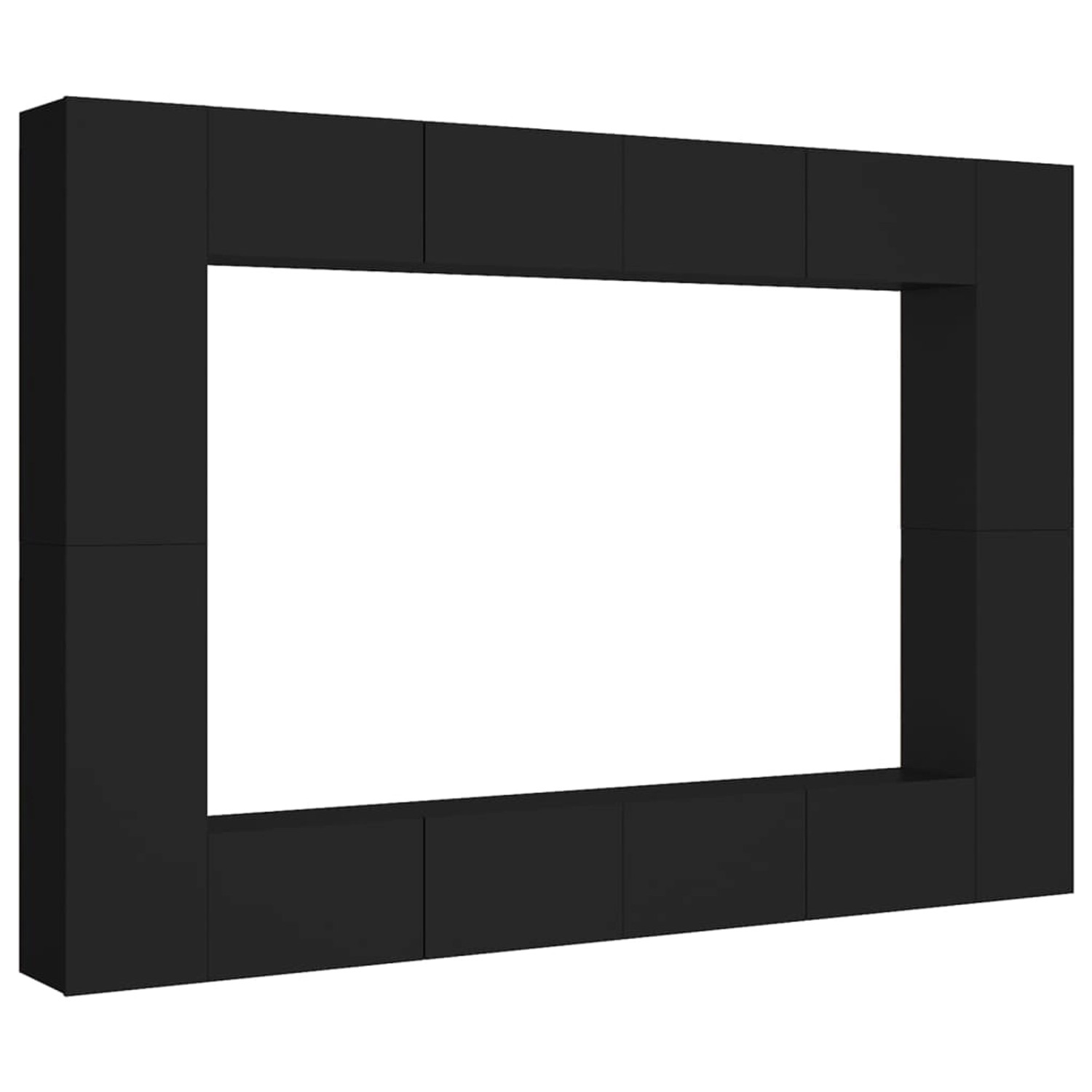 VidaXL 8-tlg. TV-Schrank-Set Schwarz Holzwerkstoff 8 von VIDAXL