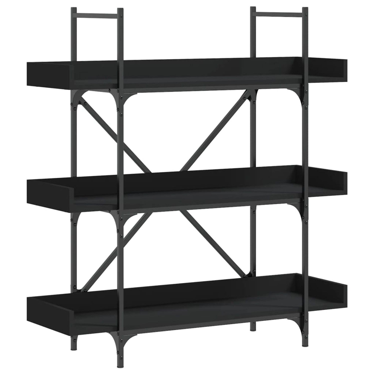 VidaXL Bücherregal 3 Böden Schwarz 100x33x108,5 cm Holzwerkstoff VidaXL Bücherregal 3 Böden Schwarz 100x33x108,5 cm Holzwerkstoff von VIDAXL