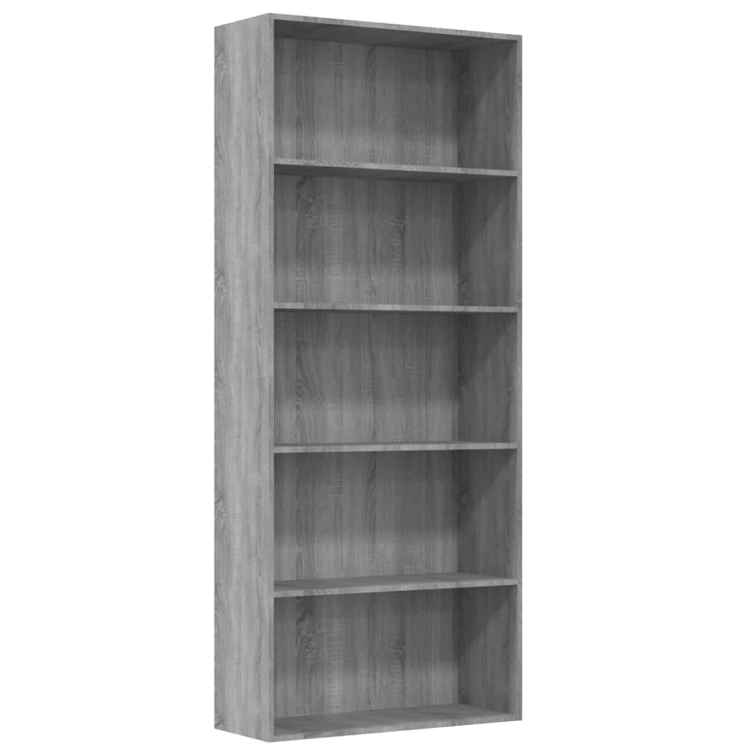 VidaXL Bücherregal 5 Fächer Grau Sonoma 80x30x189 cm Holzwerkstoff VidaXL Bücherregal 5 Fächer Grau Sonoma 80x30x189 cm Holzwerkstoff von VIDAXL