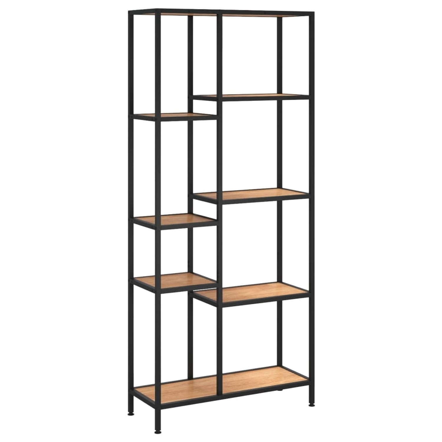 VidaXL Bücherregal 80x30x180 cm Stahl und Holzwerkstoff Hellbraun und Schwarz VidaXL Bücherregal 80x30x180 cm Stahl und Holzwerkstoff Hellbraun und Schwarz von VIDAXL
