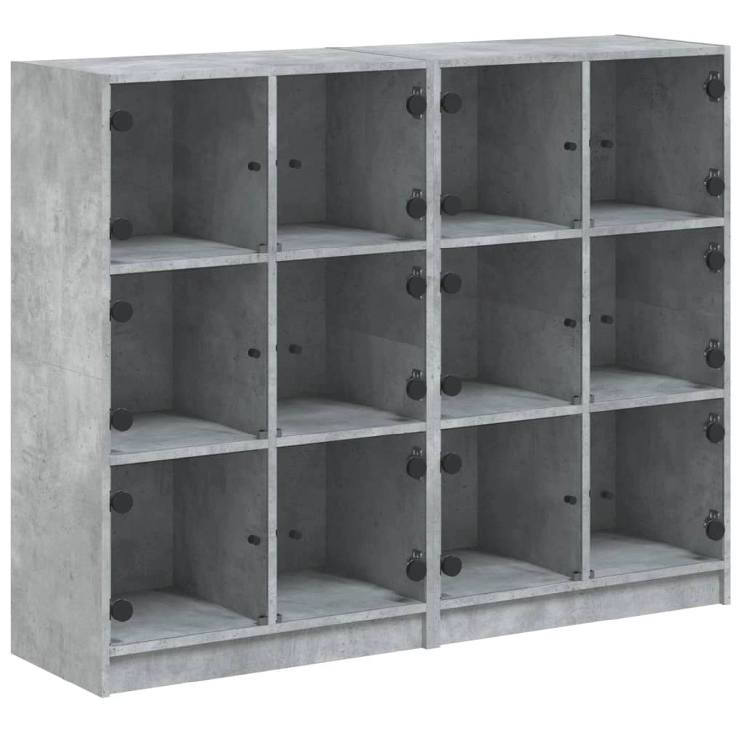VidaXL Bücherregal mit Türen Betongrau 136x37x109 cm Holzwerkstoff VidaXL Bücherregal mit Türen Betongrau 136x37x109 cm Holzwerkstoff von VIDAXL