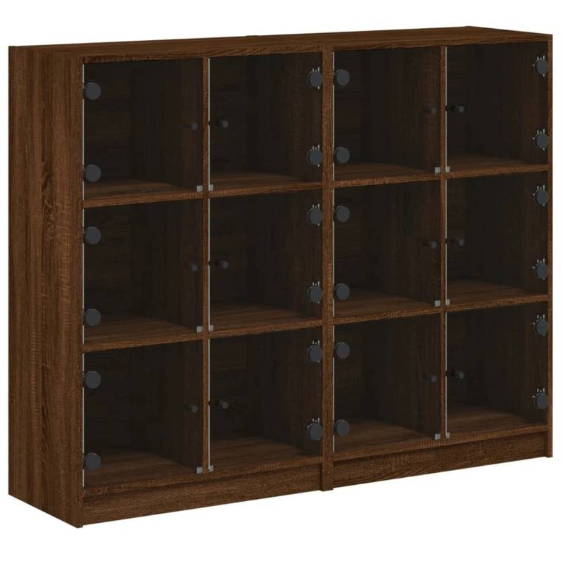 VidaXL Bücherregal mit Türen Braun Eichen-Optik 136x37x109 cm von VIDAXL