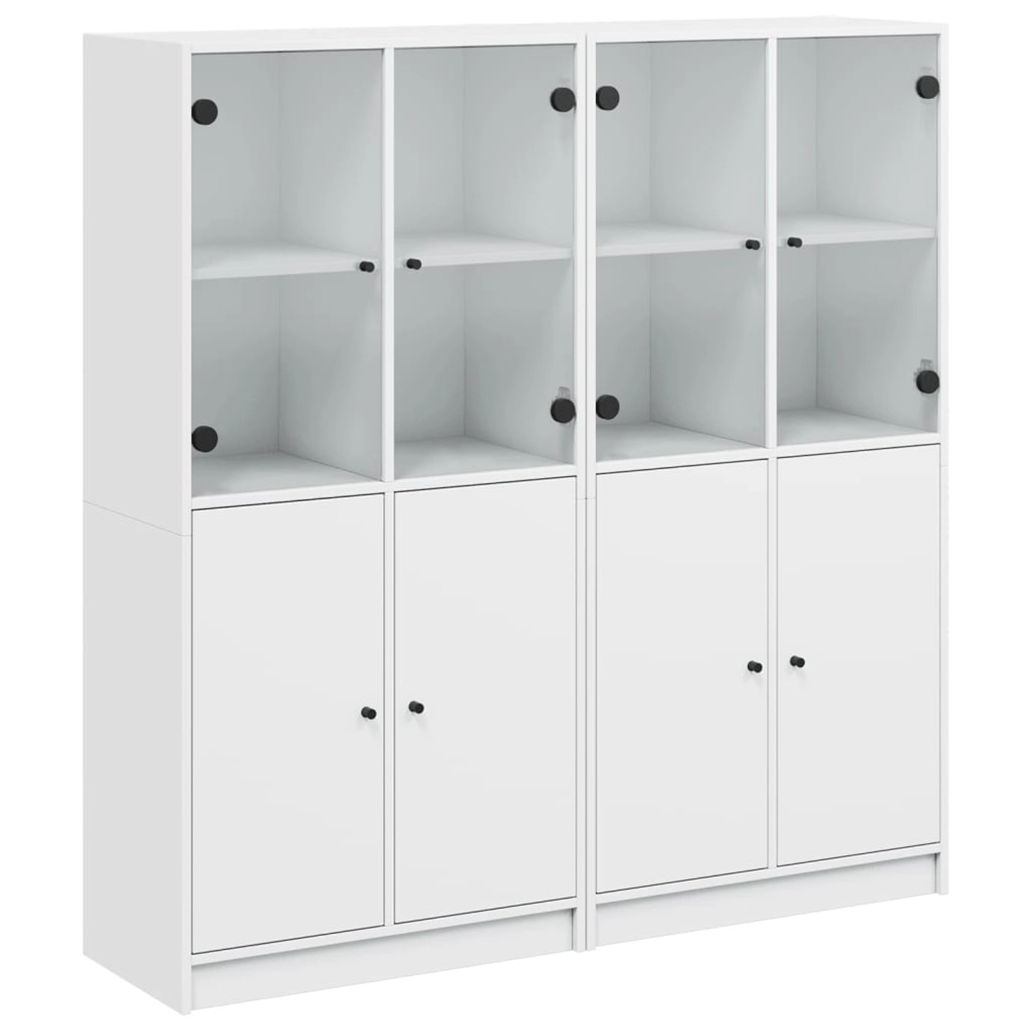 VidaXL Bücherschrank mit Türen 136x37x142 cm Holzwerkstoff Weiß VidaXL Bücherschrank mit Türen 136x37x142 cm Holzwerkstoff Weiß von VIDAXL
