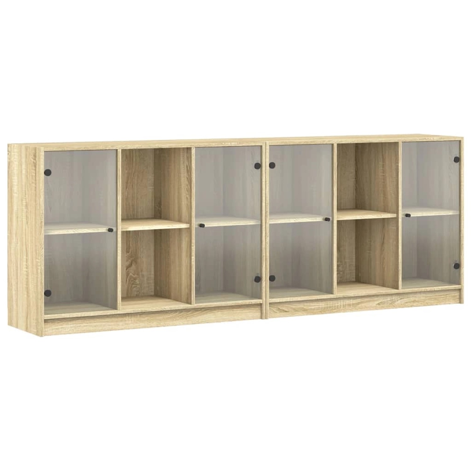 VidaXL Bücherschrank mit Türen Sonoma-Eiche 204x37x75 cm Holzwerkstoff VidaXL Bücherschrank mit Türen Sonoma-Eiche 204x37x75 cm Holzwerkstoff von VIDAXL