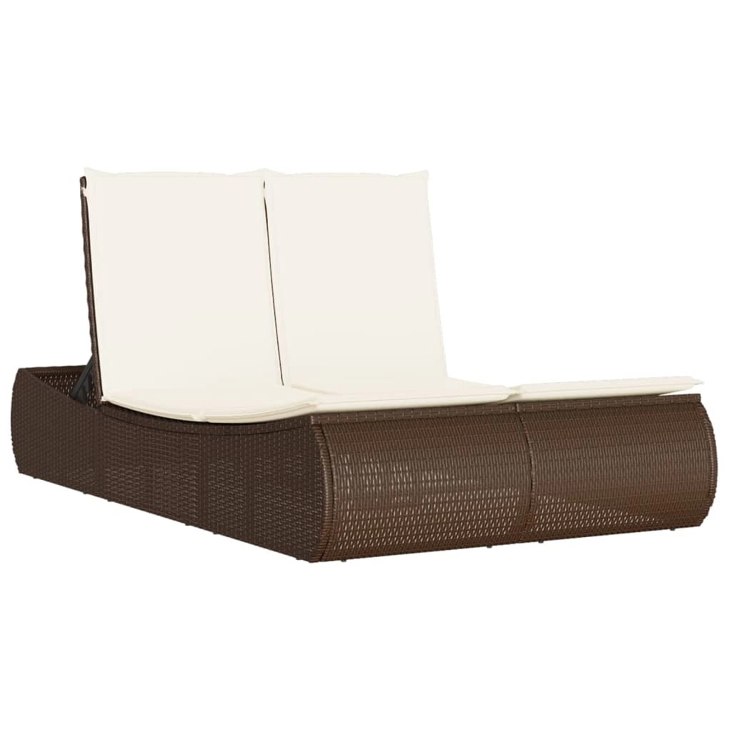 VidaXL Doppel-Sonnenliege mit Auflagen Braun Poly Rattan 110 x 200 x 75 cm VidaXL Doppel-Sonnenliege mit Auflagen Braun Poly Rattan 110 x 200 x 75 cm von VIDAXL