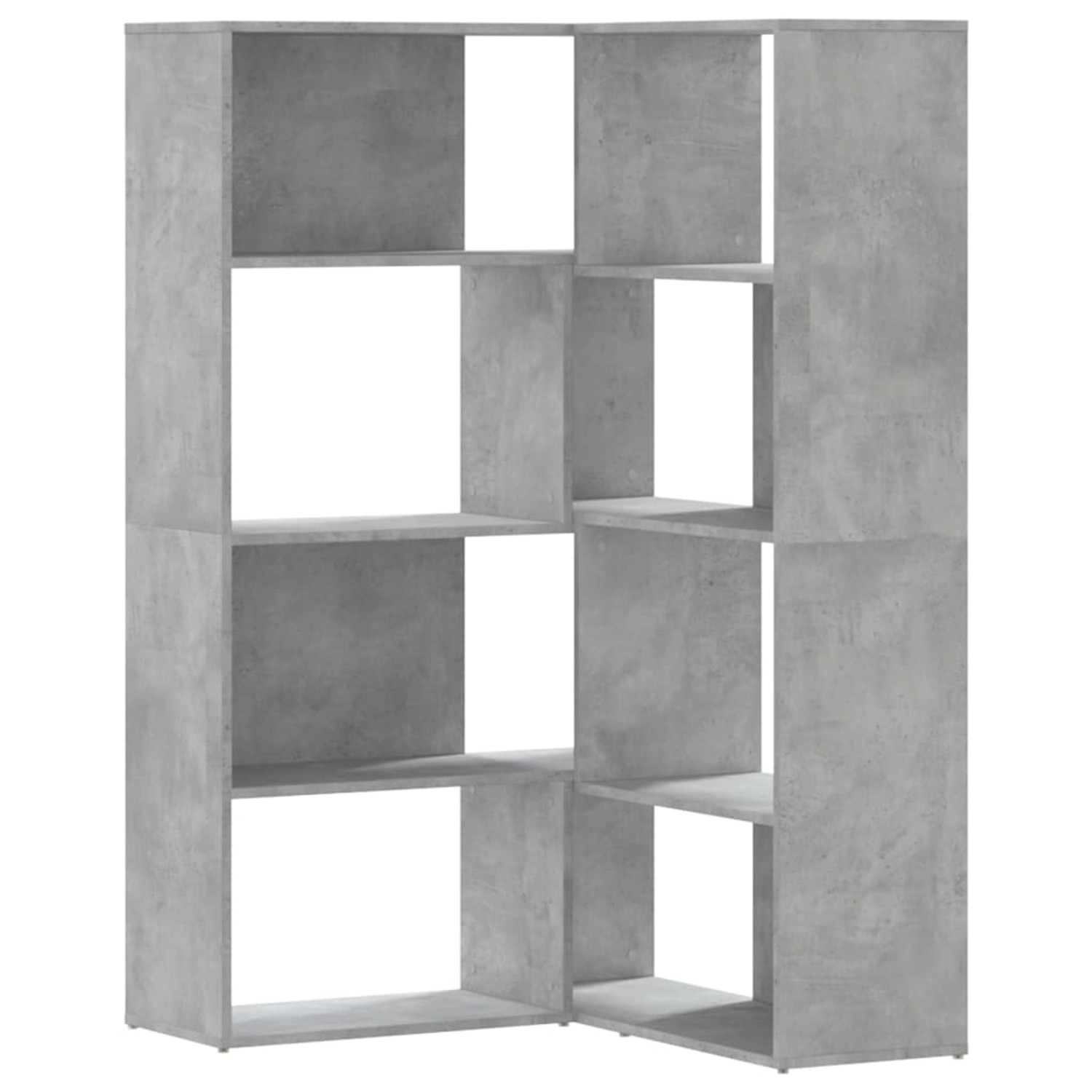VidaXL Eck-Bücherregal 4 Böden Betongrau 85x85x140 cm Holzwerkstoff VidaXL Eck-Bücherregal 4 Böden Betongrau 85x85x140 cm Holzwerkstoff von VIDAXL