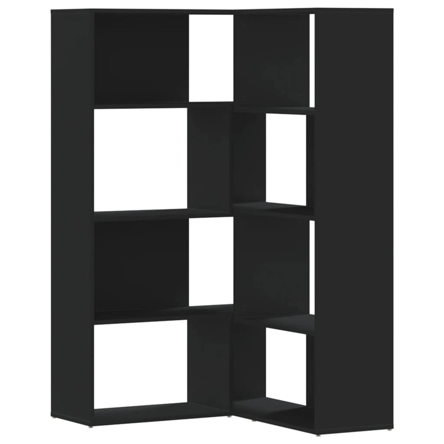 VidaXL Eck-Bücherregal 4 Etagen Schwarz 85x85x140 cm Holzwerkstoff VidaXL Eck-Bücherregal 4 Etagen Schwarz 85x85x140 cm Holzwerkstoff von VIDAXL