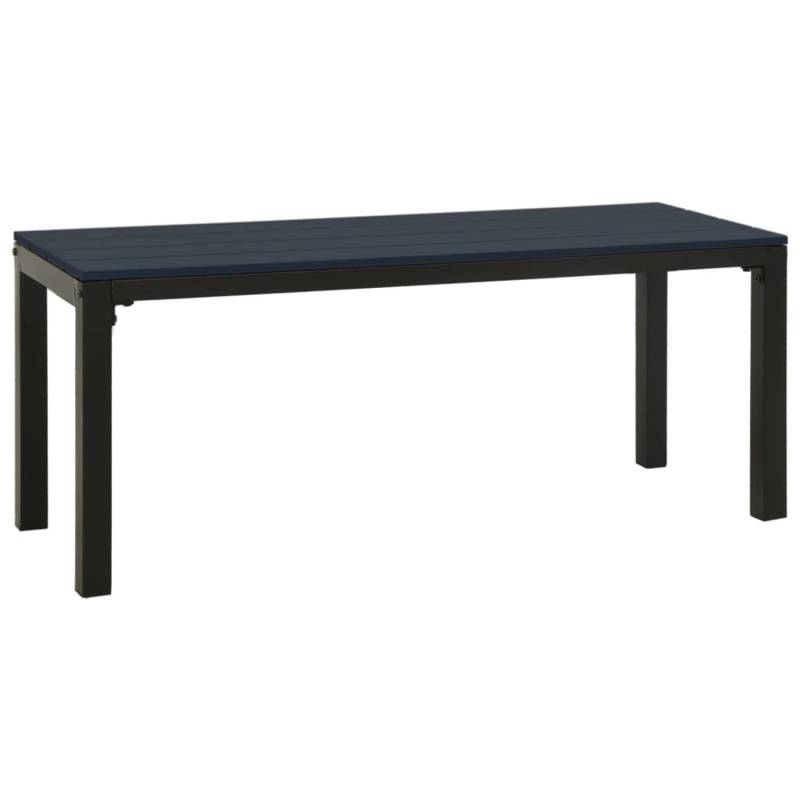 VidaXL Gartenbank 110 cm Stahl und WPC Schwarz von VIDAXL