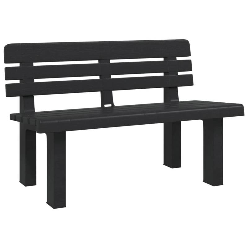 VidaXL Gartenbank Anthrazit 110x52x71 cm Polypropylen von VIDAXL