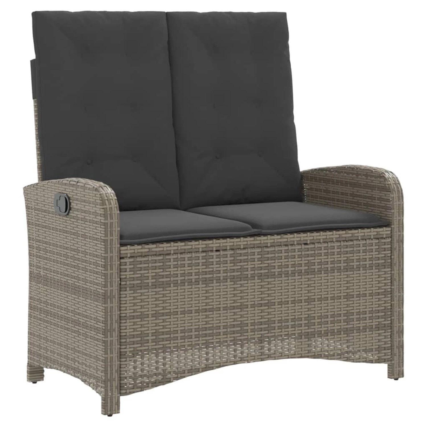 VidaXL Gartenbank Verstellbar mit Kissen Grau Poly Rattan 105 x 59 x 93 cm VidaXL Gartenbank Verstellbar mit Kissen Grau Poly Rattan 105 x 59 x 93 cm von VIDAXL