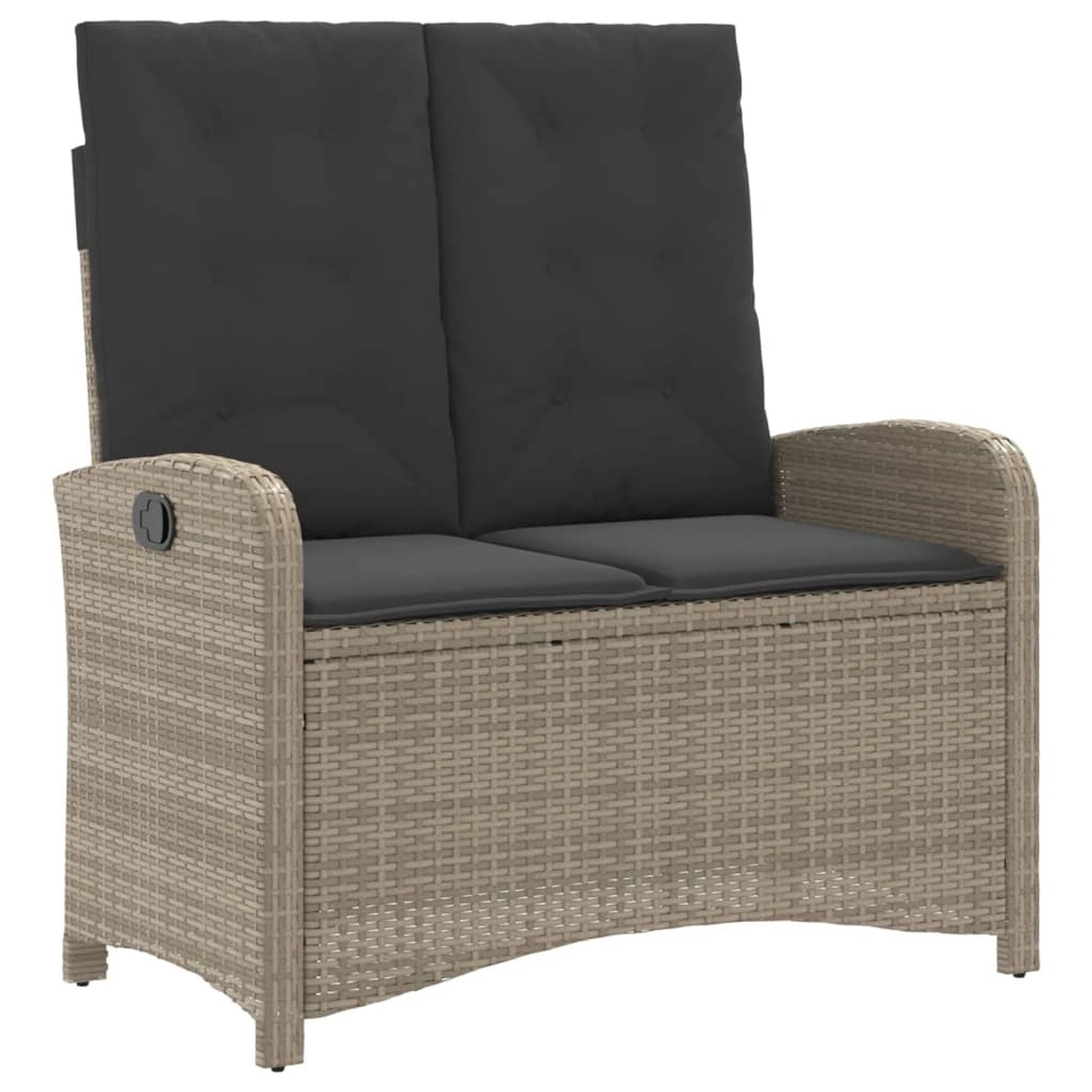 VidaXL Gartenbank Verstellbar mit Kissen Hellgrau Poly Rattan 105 x 59 x 93 cm VidaXL Gartenbank Verstellbar mit Kissen Hellgrau Poly Rattan 105 x 59 x 93 cm von VIDAXL