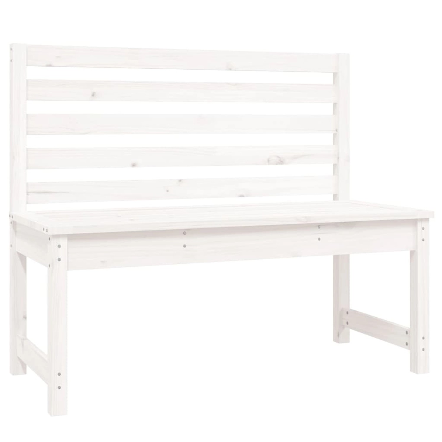 VidaXL Gartenbank Weiß 109 cm Massivholz Kiefer VidaXL Gartenbank Weiß 109 cm Massivholz Kiefer von VIDAXL