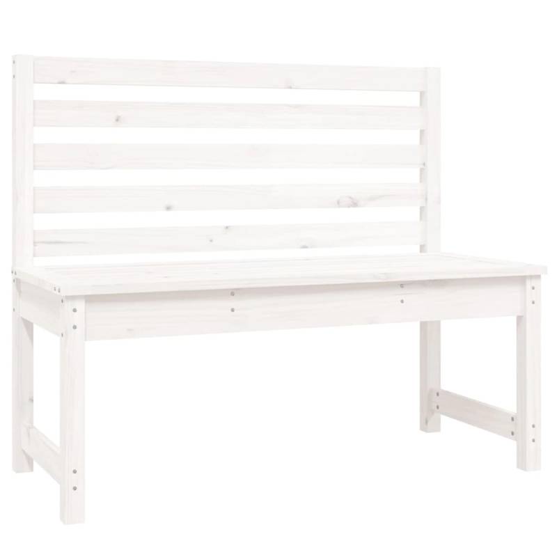 VidaXL Gartenbank Weiß 109 cm Massivholz Kiefer von VIDAXL