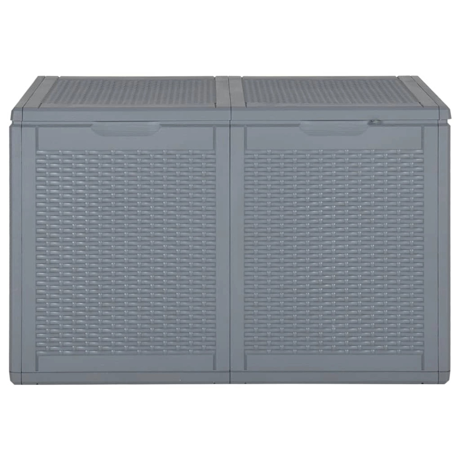 VidaXL Gartenbox Grau PP Rattan 180 L VidaXL Gartenbox Grau PP Rattan 180 L von VIDAXL