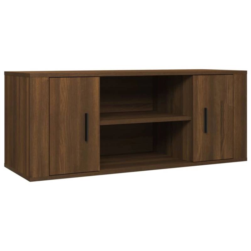 vidaXL TV-Schrank Braun Eichen-Optik 100x35x40 cm Holzwerkstoff  Modell 5 von VIDAXL