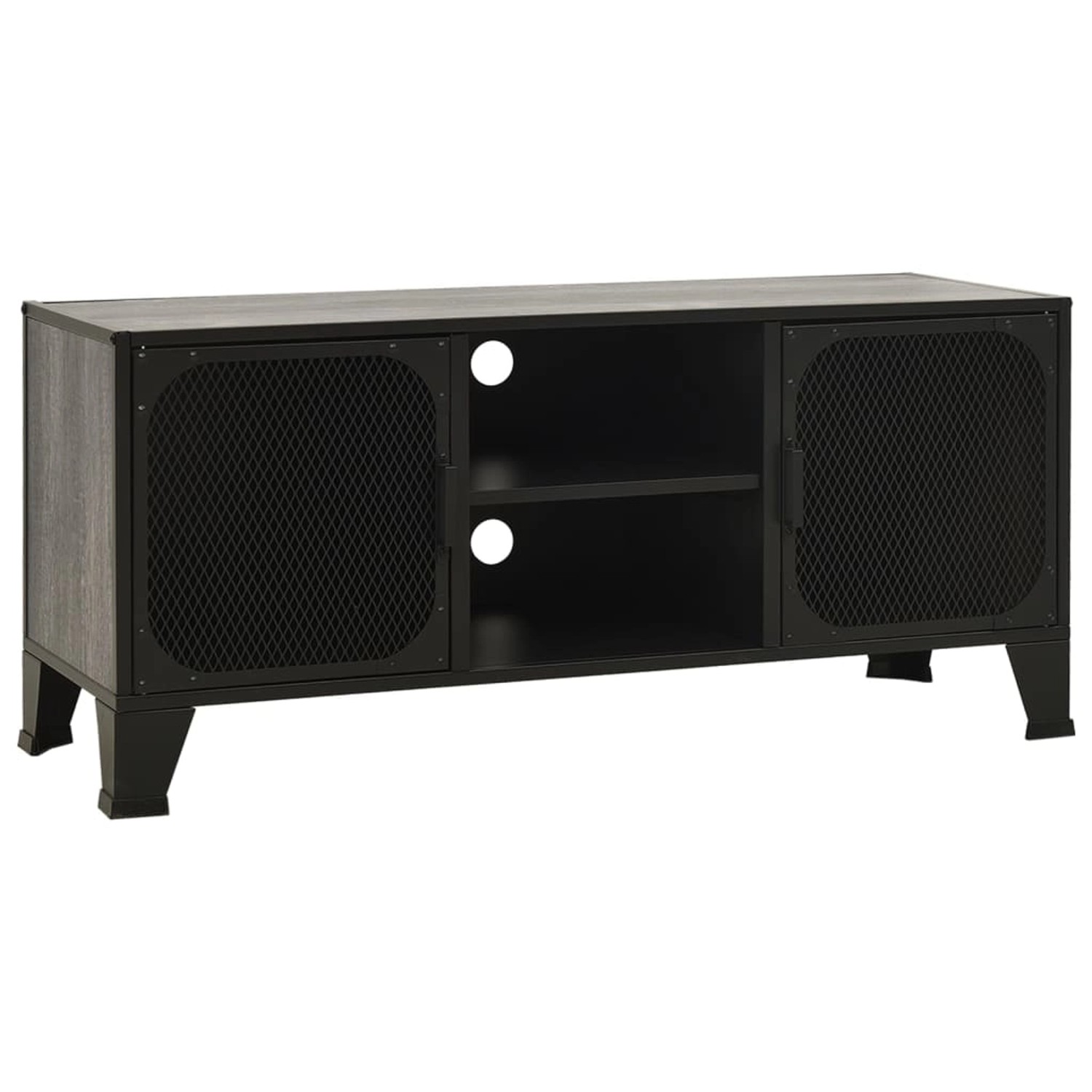 VidaXL TV-Schrank Grau 105x36x47 cm Metall und MDF von VIDAXL