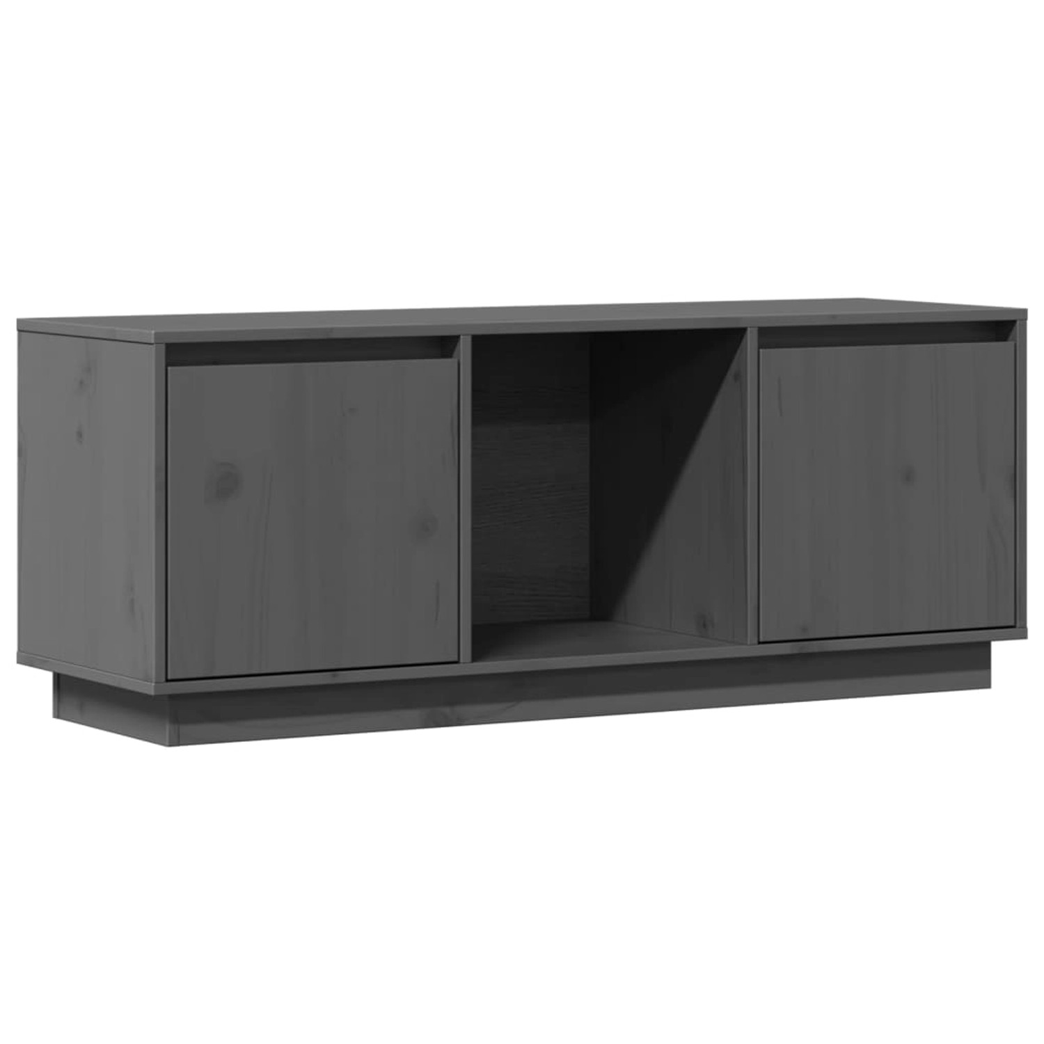 VidaXL TV-Schrank Grau 110,5x35x44 cm Massivholz Kiefür VidaXL TV-Schrank Grau 110,5x35x44 cm Massivholz Kiefür von VIDAXL