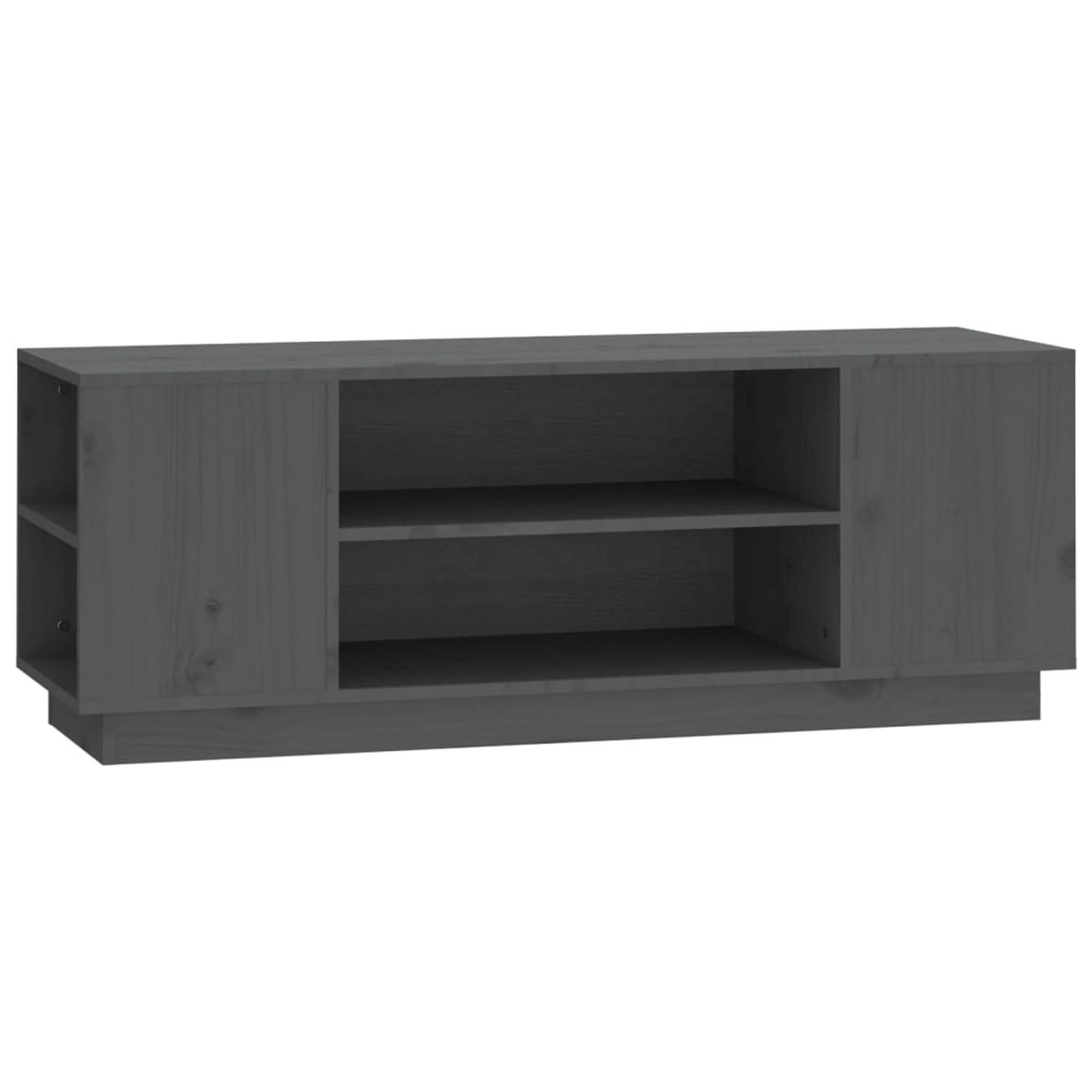 VidaXL TV-Schrank Grau 110x35x40,5 cm Massivholz Kiefür  Modell 1 von VIDAXL