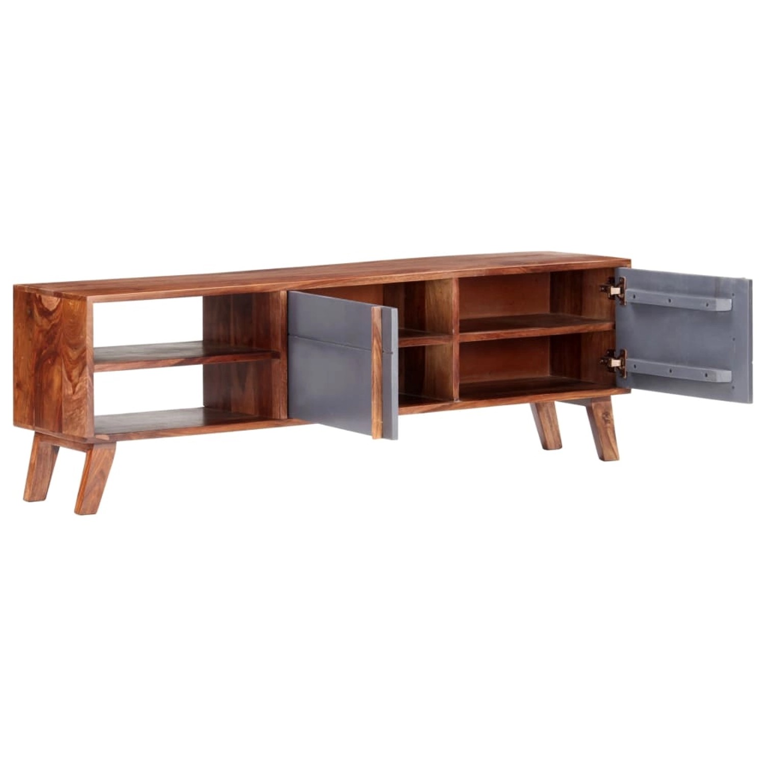 VidaXL TV-Schrank Grau 140x30x45 cm Massivholz von VIDAXL